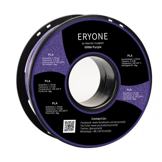 Eryone Galaxy PLA Purple / Paars Filament