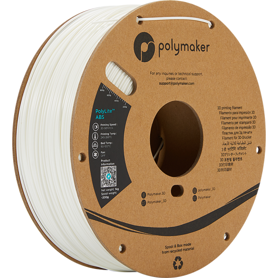 Polymaker PolyLite™ ABS White / Wit Filament 