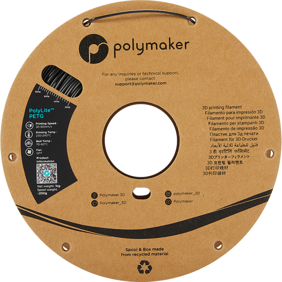 Polymaker PolyLite™ PETG Black / Zwart Filament