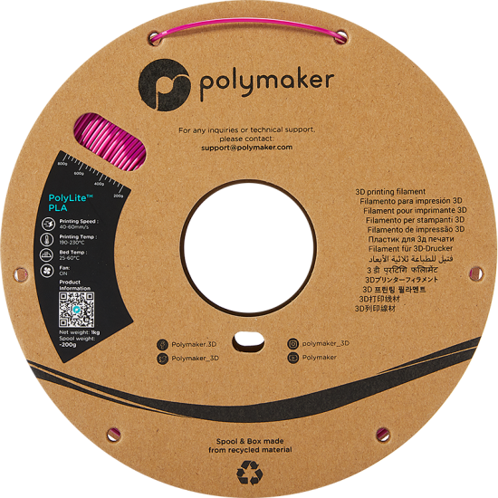 Polymaker PolyLite™ Silk PLA Magenta / Magenta Filament