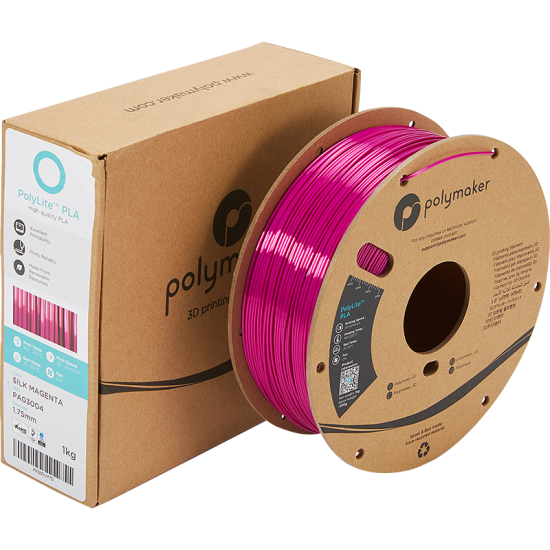 Polymaker PolyLite™ Silk PLA Magenta / Magenta Filament