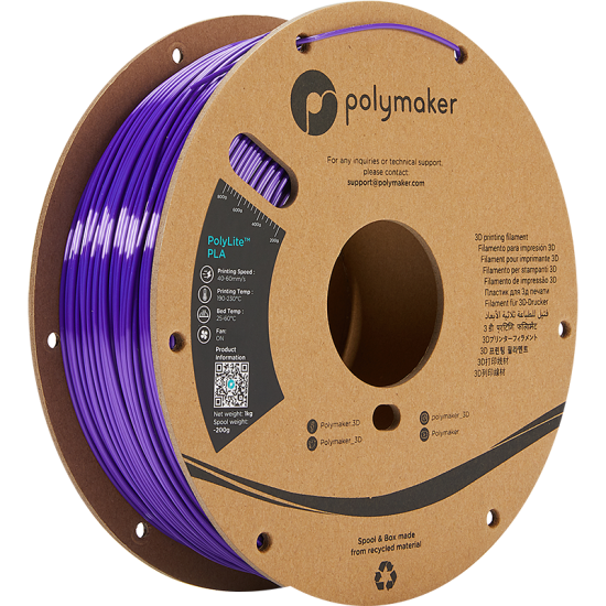 Polymaker PolyLite™ Silk PLA Purple / Paars Filament