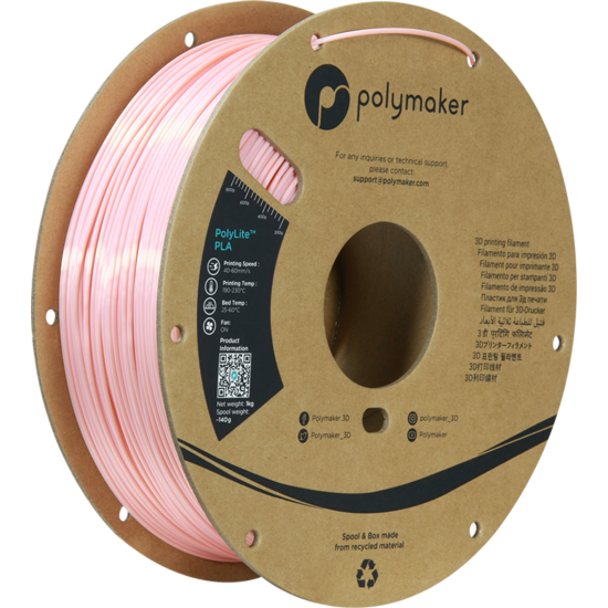 Polymaker PolyLite™ Silk PLA Pink / Roze Filament